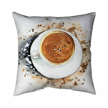 BEGIN HOME DECOR 20 x 20 in. Cappuccino Refreshing-Double Sided Print Indoor Pillow 5541-2020-GA98